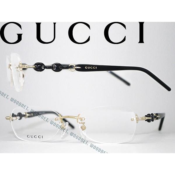 GUCCI グッチメガネフレームブランド縁無しフチなし8557J-RHL ゴールド/【Buyee】