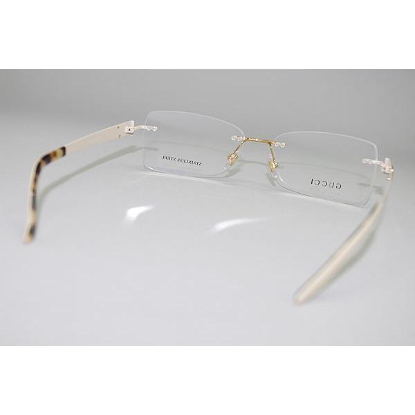 GUCCI グッチ メガネフレーム ブランド 縁無し フチなし 4221-L6A