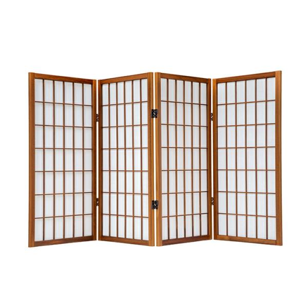 昭和レトロ 木製 和風 衝立 四連折りたたみ 昭和レトロ 木製 和風 衝立