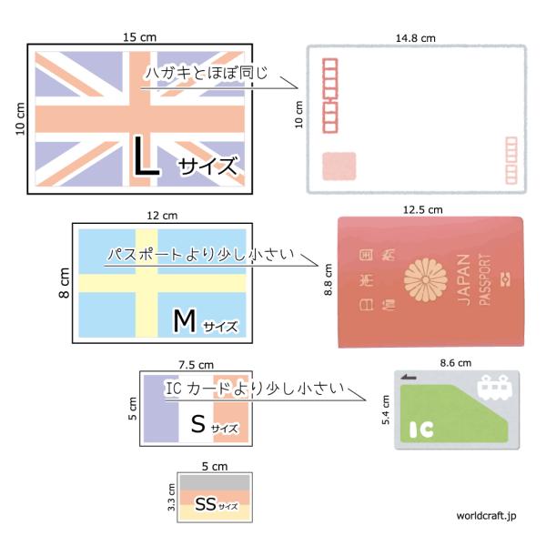 君が代＋日本国旗 ステッカー Sサイズ 5×7.5cm 日章旗 日の丸 屋外耐候