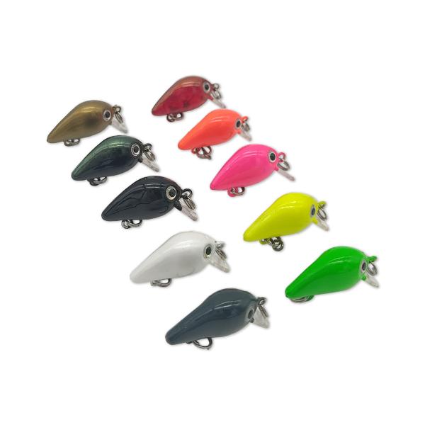 マイクロクランク ルアー 10個セット 3cm 1.5g 管釣り 渓流 釣り具