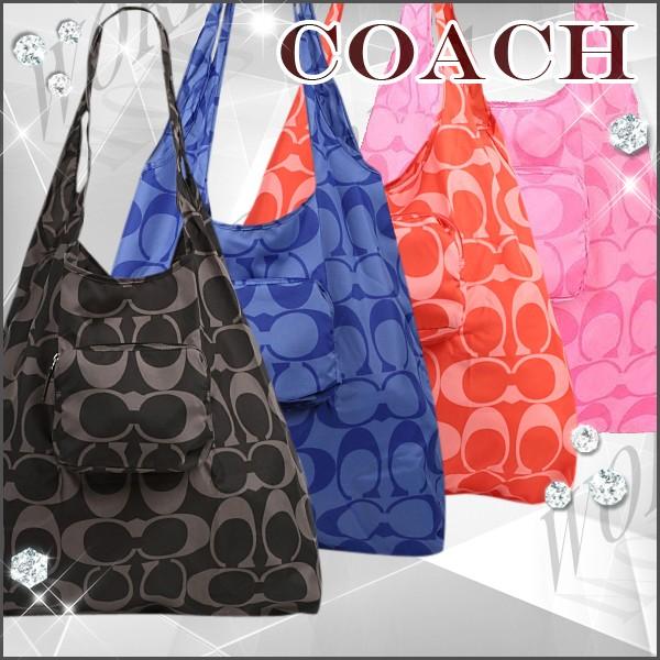 コーチ バッグ エコバッグ シグネチャー ナイロントート 難あり 66180