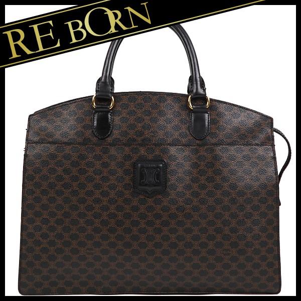 セリーヌ CELINE バッグ マカダム柄 トートバッグ ブラウン×ブラック