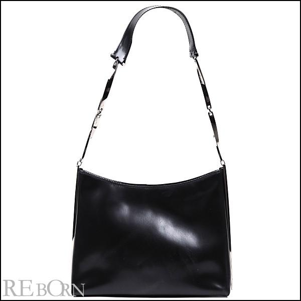 フェラガモ Ferragamo レザー ショルダー ハンドバッグ ブラック BK21