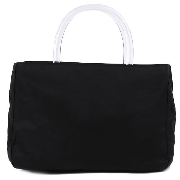 豪華 プラダ PRADA バッグ プラスチックハンドル ナイロン トート バッグ
