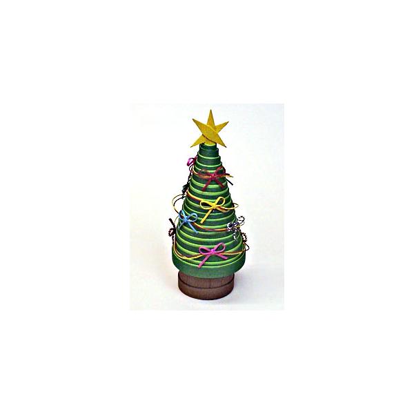 紙バンド手芸トライアルキット クリスマスツリーの小物入れセット