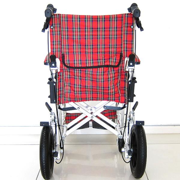 車椅子 車いす 車イス 軽量 コンパクト 介助式 クラウド レッド A604