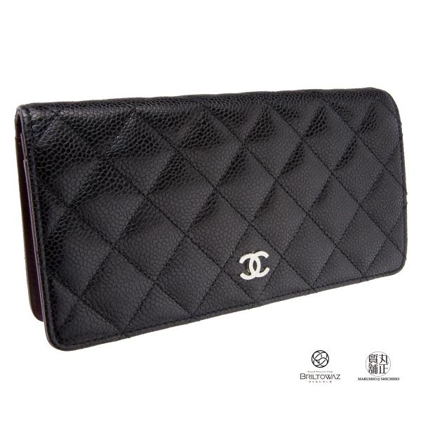 シャネル マトラッセ 二つ折り長財布 A31509 タイムレス クラシック 黒 CHANEL 新品同様 シャネル マトラッセ 二つ折り長財布 A31509