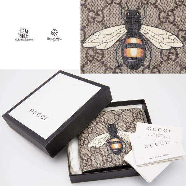 グッチ 折り札入れ ビー ハチ 451268 GGスプリーム 二つ折り コンパクト 財布 レザー メンズ 黒 GUCCI BEE 蜂（M207307）  /【Buyee】 Buyee - Japanese Proxy Service | Buy from Japan!