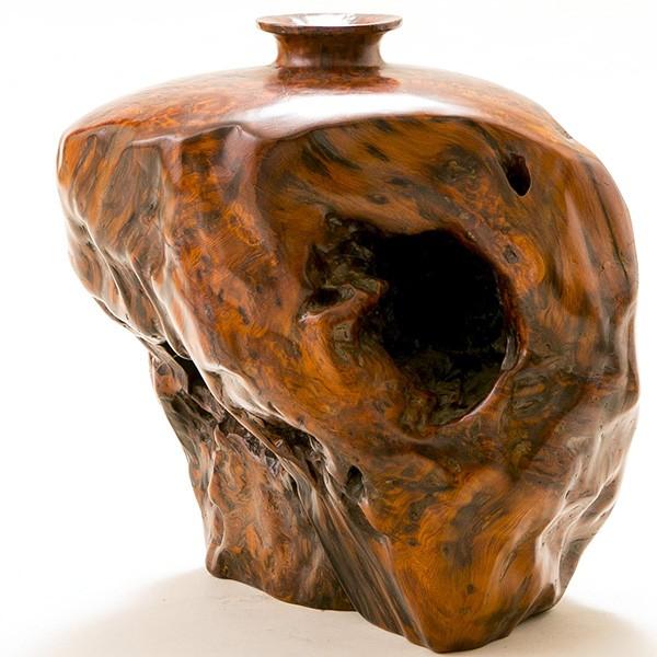 屋久杉　壺　花器 Amazon.co.jp: 世界遺産 屋久杉 花瓶 華道 高さ19cm 壺 花器