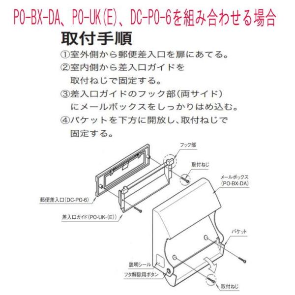 ドア用ポスト PO-BX-DA 中西産業（郵便受け） /【Buyee】