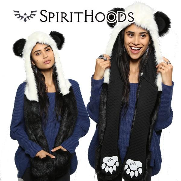 正規品Spirit Hoods/スピリットフーズ PANDA パンダ 白・黒 フード