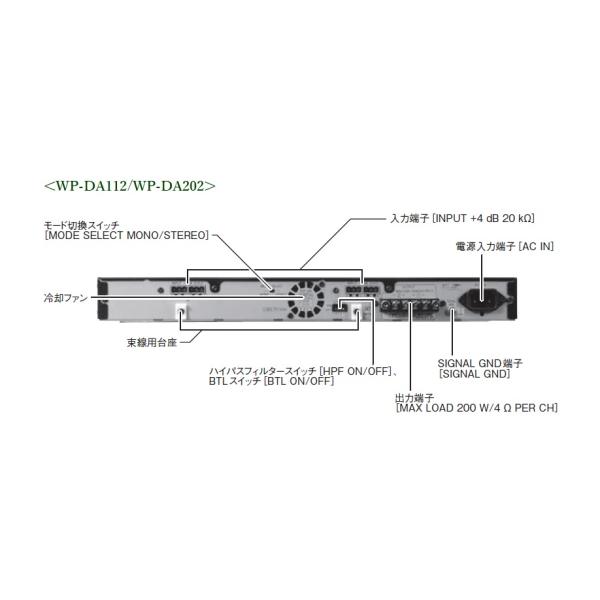 Panasonic デジタルパワーアンプ200W×2ch（4Ω連続出力) / WP-DA202 ※メーカー欠品中 /【Buyee】 Buyee -  Japanese Proxy Service | Buy from Japan!