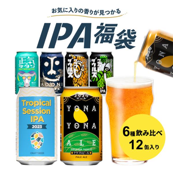 完売しました】IPA福袋 6種12本 クラフトビール beer 詰め合わせ 飲み