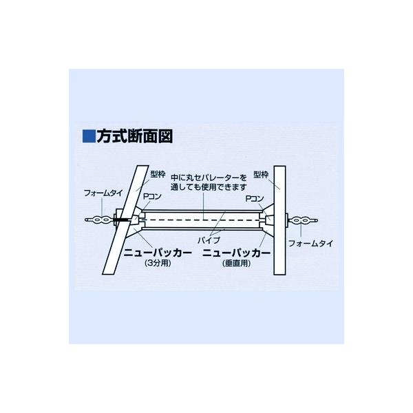 水抜きパイプ固定用具、ニュー パッカー75-30（3分用）、30個入り×1