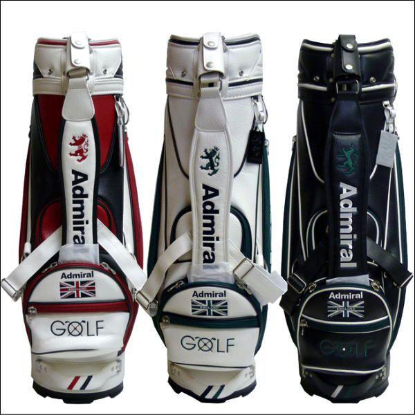 【Admiral 美品セット】キャディバッグ・ヘッドカバー・ラウンドポーチセット Admiral Golf アドミラルゴルフ カートキャディバッグ