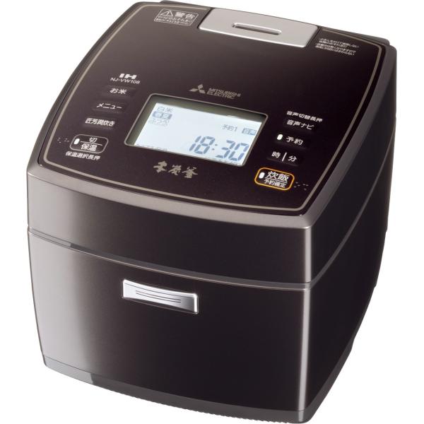 NJ-VW108-B 三菱 炊飯器 本炭釜 5.5合炊き-黒銀蒔 最新機種 /【Buyee】