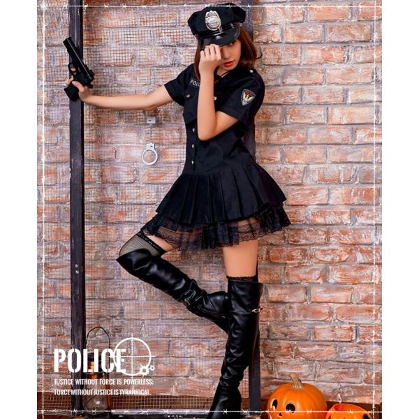 Malymoon デビル黒ポリスコスプレ 仮装 ハロウィン ミニスカポリス Malymoon デビル黒ポリスコスプレ 仮装 ハロウィン ミニスカポリス