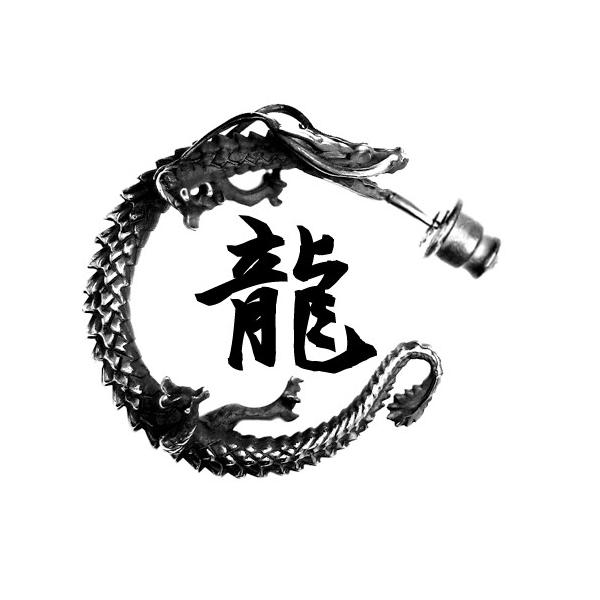 龍ピアス メンズピアス シルバーピアス 龍 メンズアクセ