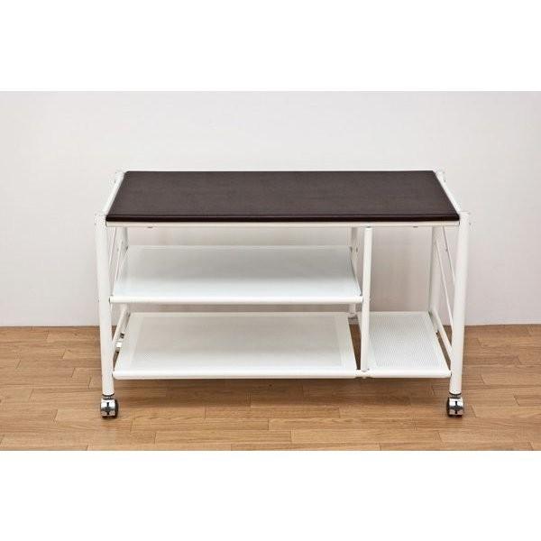 ゲーム機収納AVラック 80幅 BK/WH スチール製テレビラック幅67.5cm,TV