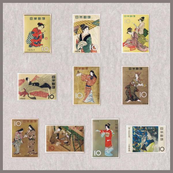 山田　銭単位切手　切手趣味週間セット(概ね美品) 山田 銭単位切手 切手趣味週間セット(概ね美品) 山田 銭単位切手