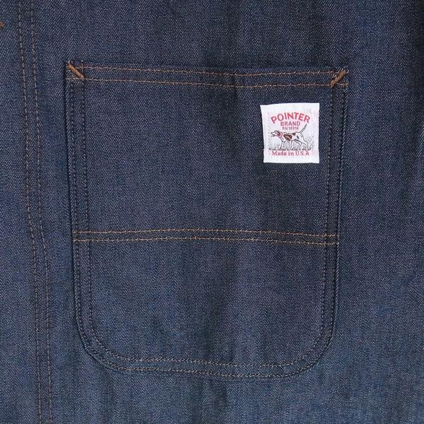 POINTER BRAND Indigo Denim Chore Coat - Shawl Collar ポインター