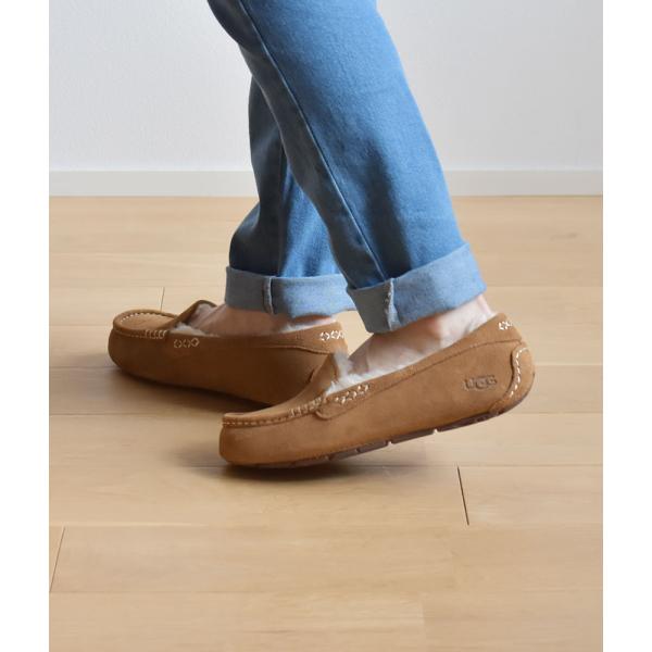 ☆未使用☆ UGG ムートン モカシン アンスレー 22cm CHESTNUT 試着のみ