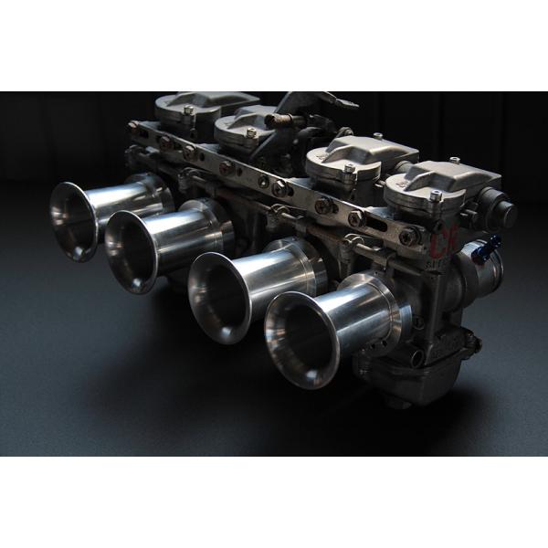 188 4個 内径 50mm ロング ファンネル シルバー アルミ削り出し