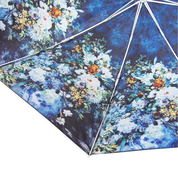 折りたたみ傘 晴雨兼用 （ルノワール×ホワイトフラワー） 名画