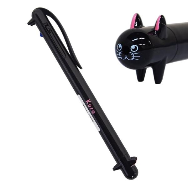 ねこペン ネコのボールペン 三色ボールペン （黒猫） /【Buyee】 Buyee  