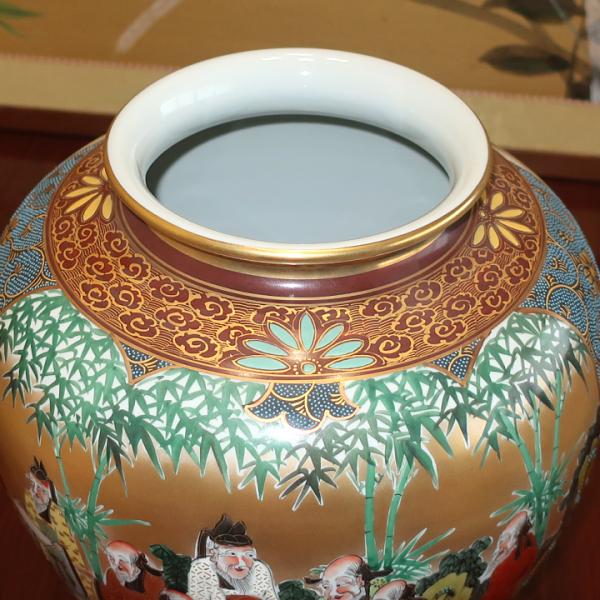 日本最大の 花瓶 Buyee /【Buyee】 錦生作 本金割取人物 九谷焼 陶器 工芸品