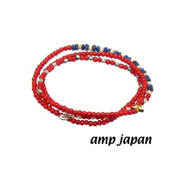 amp japan アンプジャパン 15AH-400 レッド ホワイト ハーツ ビーズ 
