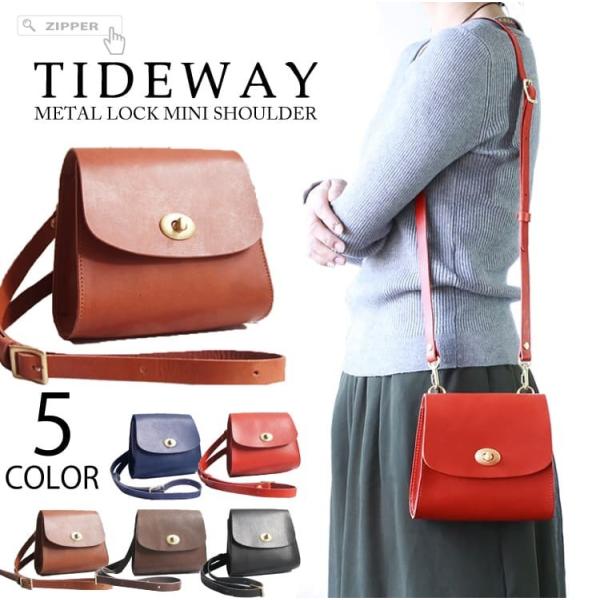たー吉 TIDEWAY MINI SHOULDER L LOCK TIDEWAY 本革 メタルロック ミニ ショルダー バッグ METAL LOCK MINI