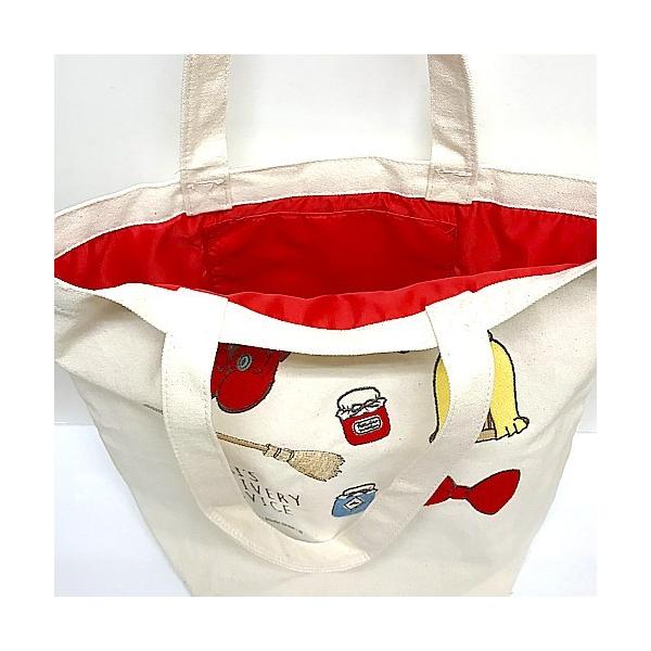 【familiar 】ジブリ魔女の宅急便刺繍トートバッグ ジブリ魔女の宅急便 刺繍デニムトートバッグA4 お稽古 裏地付き - メルカリ