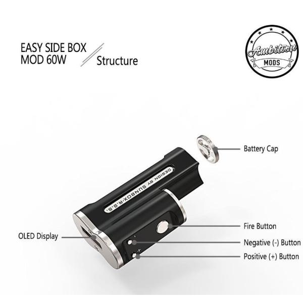 Ambition MODS アンビションモッズEASY Side Box Mod 60W DESIGN BY