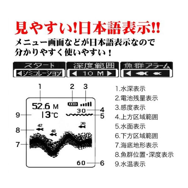 携帯型魚群探知機 大漁クン とれとれKING ポータブル /【Buyee】