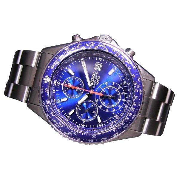 SEIKO SND255P1 SND255PC メンズ腕時計海外モデルクロノグラフブルー/【Buyee】 bot-online